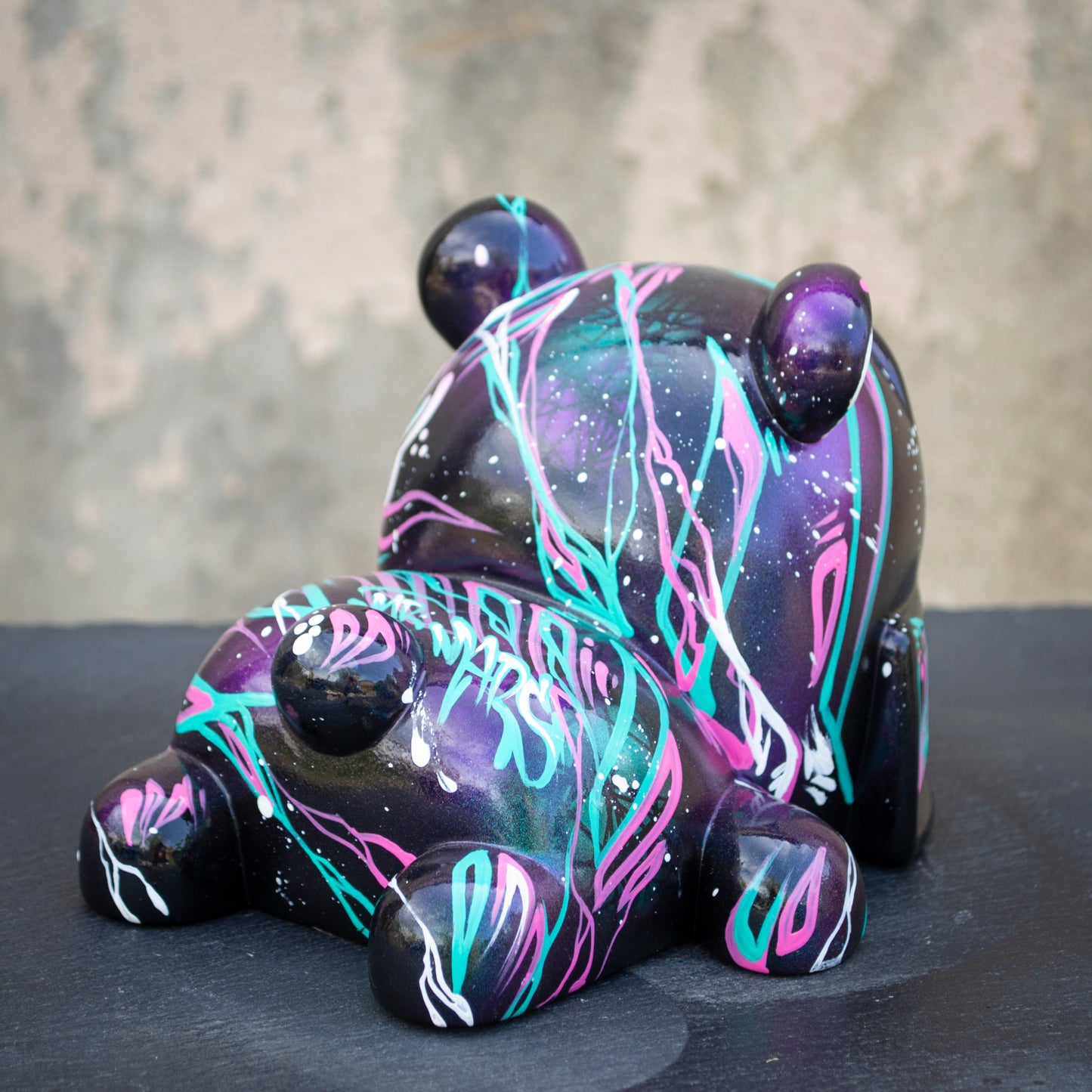 "FRACKED BLACK" 8" CUSTOM DESIGNER TOY