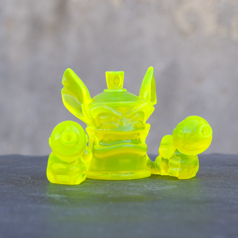 "STITCH KRUSH" 3" LIME GREEN COLLECTIBLE RESIN FIGURE