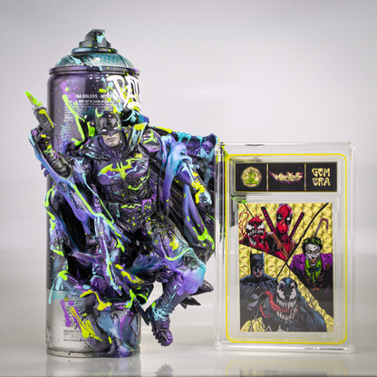 "FRACTURED BATMAN” - 9" MEGA BOMBER COLLAB W/GEM ERA COLLECTIBLE CARD