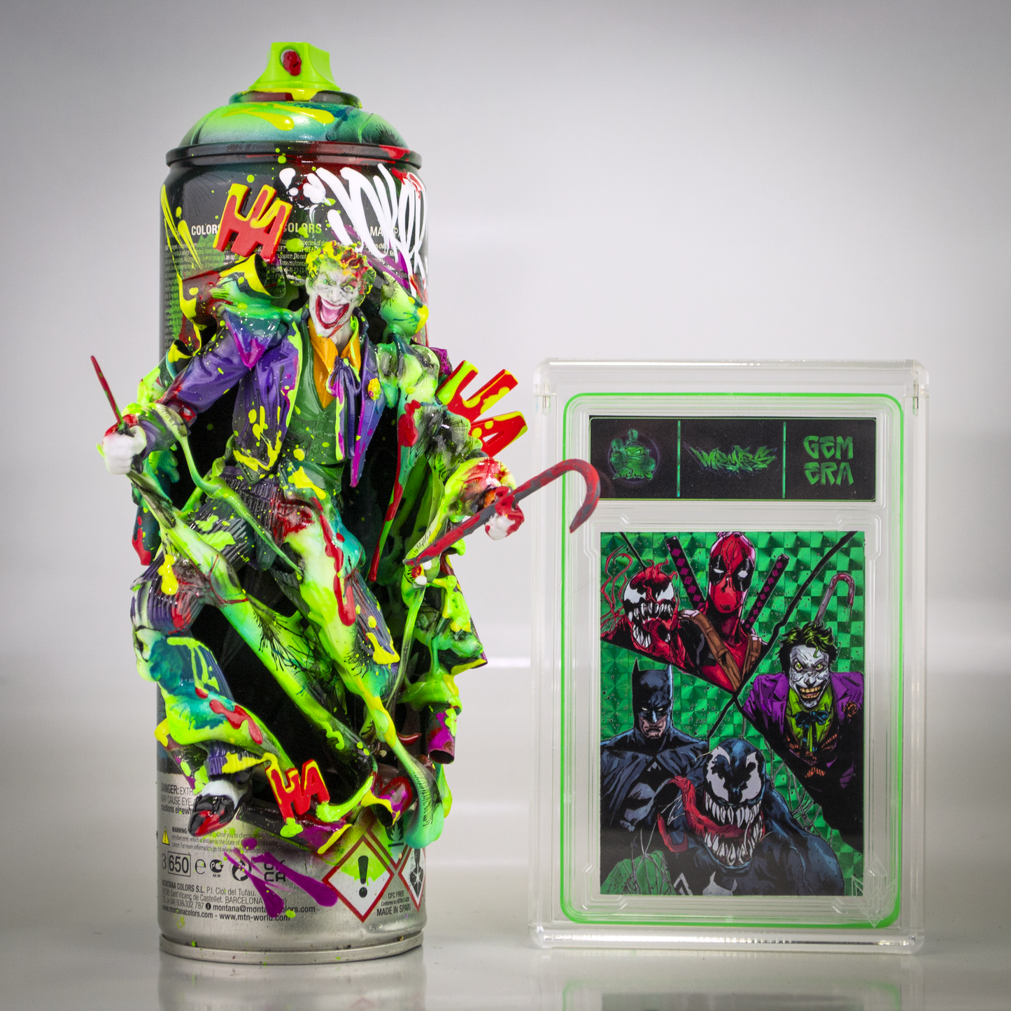 "FRACTURED JOKER” - 9" MEGA BOMBER COLLAB W/GEM ERA COLLECTIBLE CARD