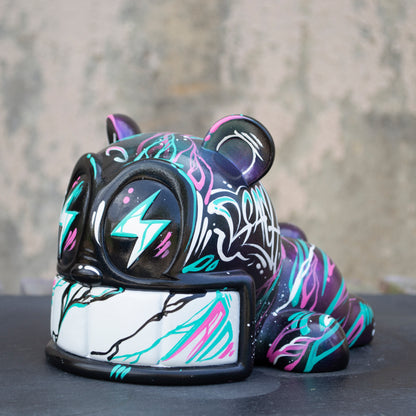 "FRACKED BLACK" 8" CUSTOM DESIGNER TOY
