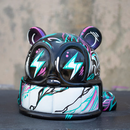 "FRACKED BLACK" 8" CUSTOM DESIGNER TOY