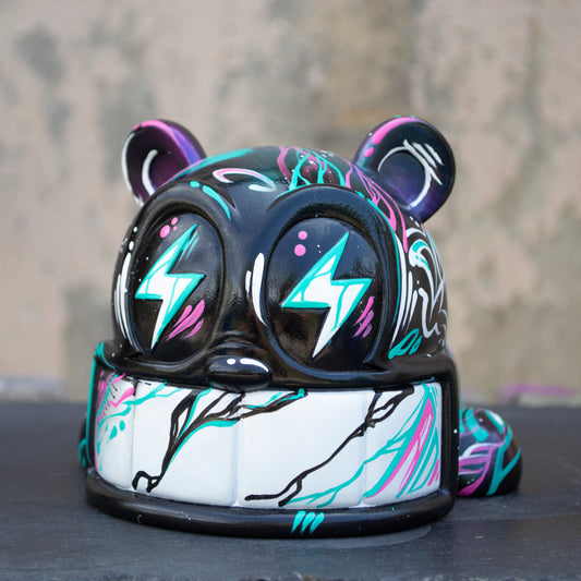 "FRACKED BLACK" 8" CUSTOM DESIGNER TOY